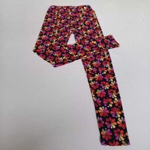 LuLaRoe Women One Size Sm/Med Leggings with Colorful Floral Pattern